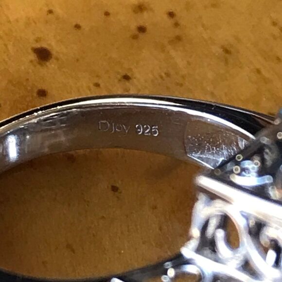 Genuine Smoky Quartz Chrome Diopside Sterling Silver Ring Size 7 - Picture 8 of 8